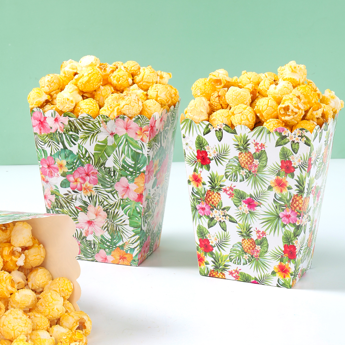 Wedding Supply.Box - Hawaiian Turtle Back Leaf Popcorn Box