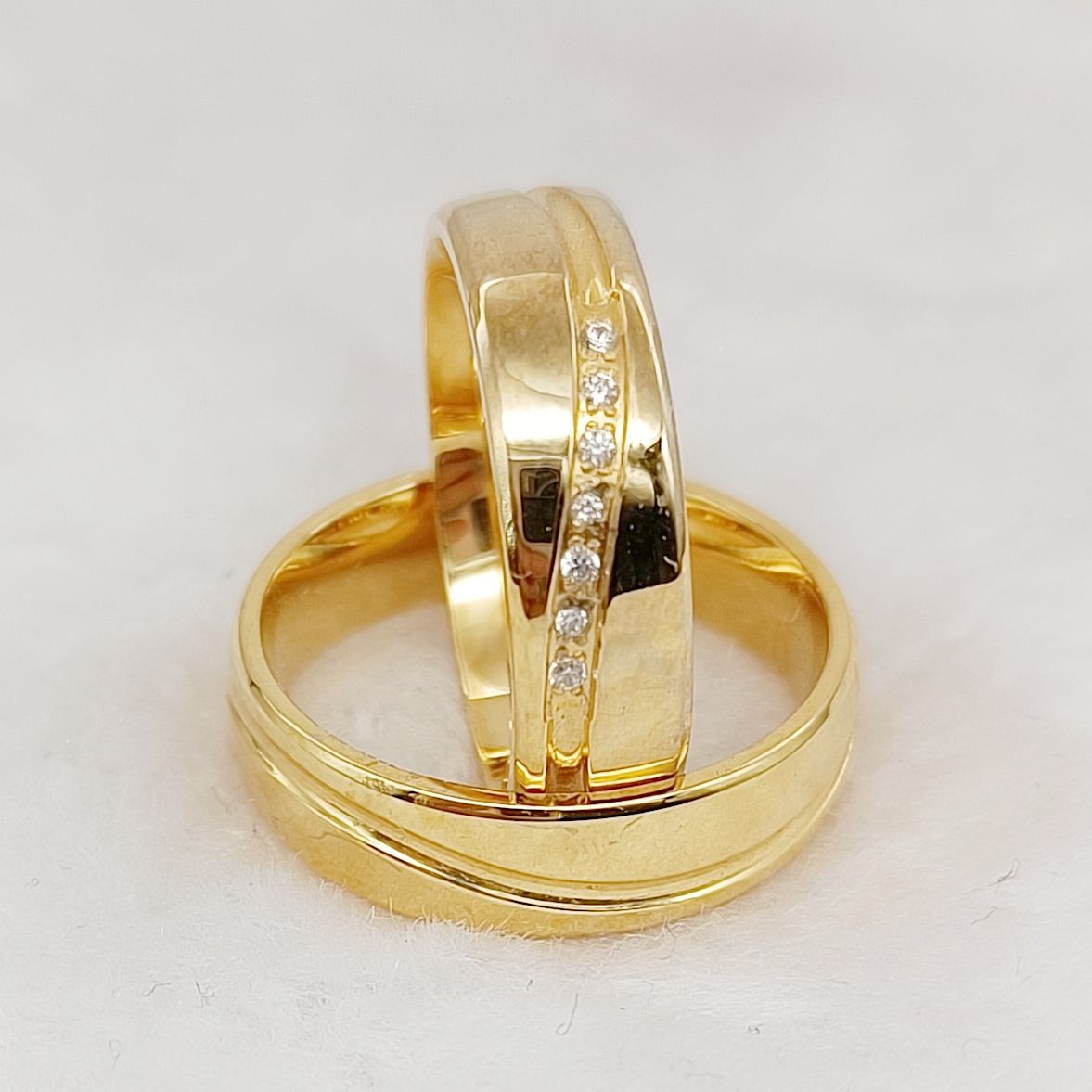 Wedding Z - Western Shiny Lover's Couples Wedding Rings