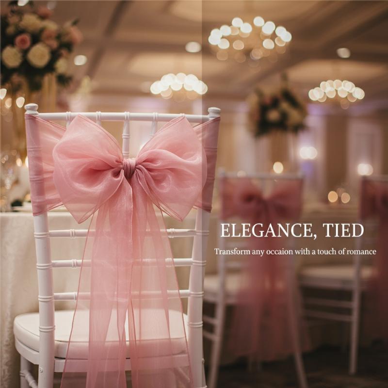 Chair Sash Organza - 1 Pcs Lace Chair Sashes Elegant