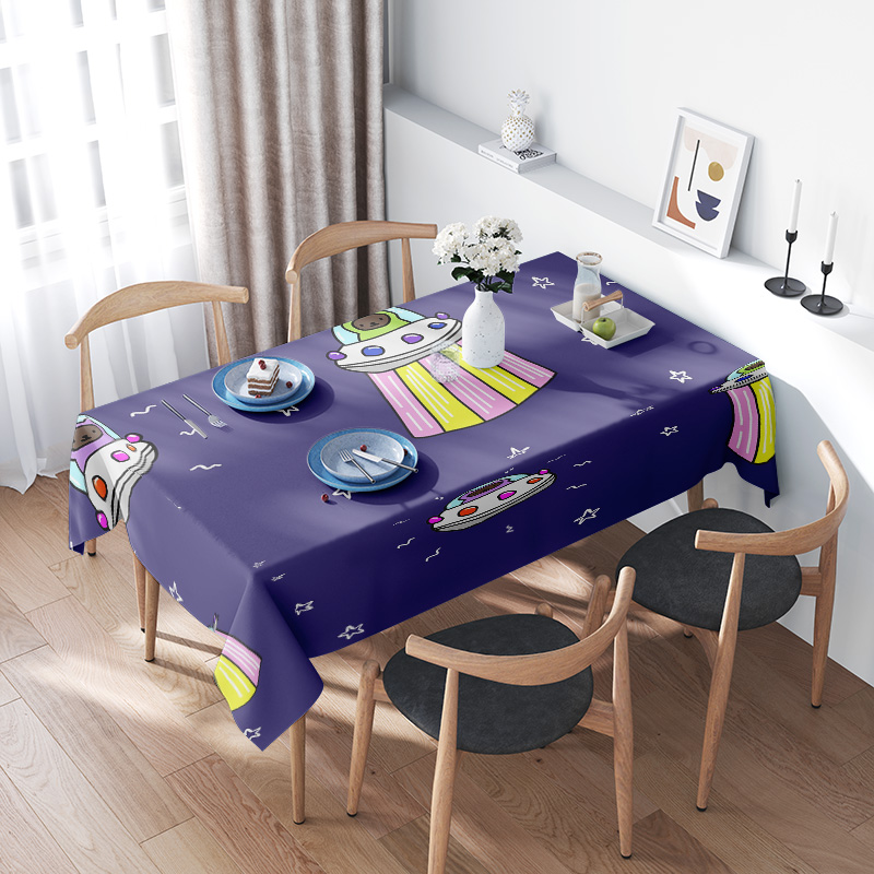 Wedding Supply Online - Purple Extraterrestrial Print Tablecloth for Home
