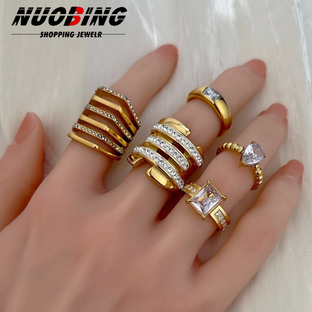 Wedding Z - Classic Retro Double-layer Zircon Ring Women's