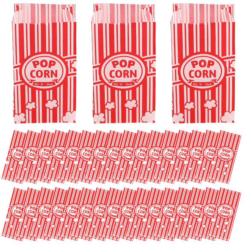 Wedding Supply.Box - 50Pcs Popcorn Packaging Bags Snack Treats
