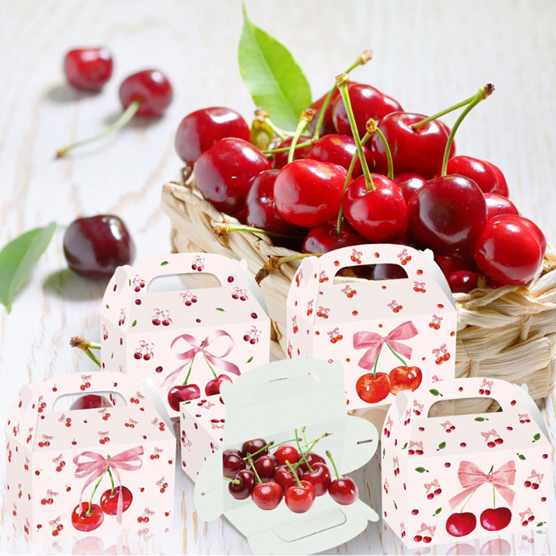 Wedding Supply.Box - 4/8pcs Cherry Birthday Gift Box Fruit
