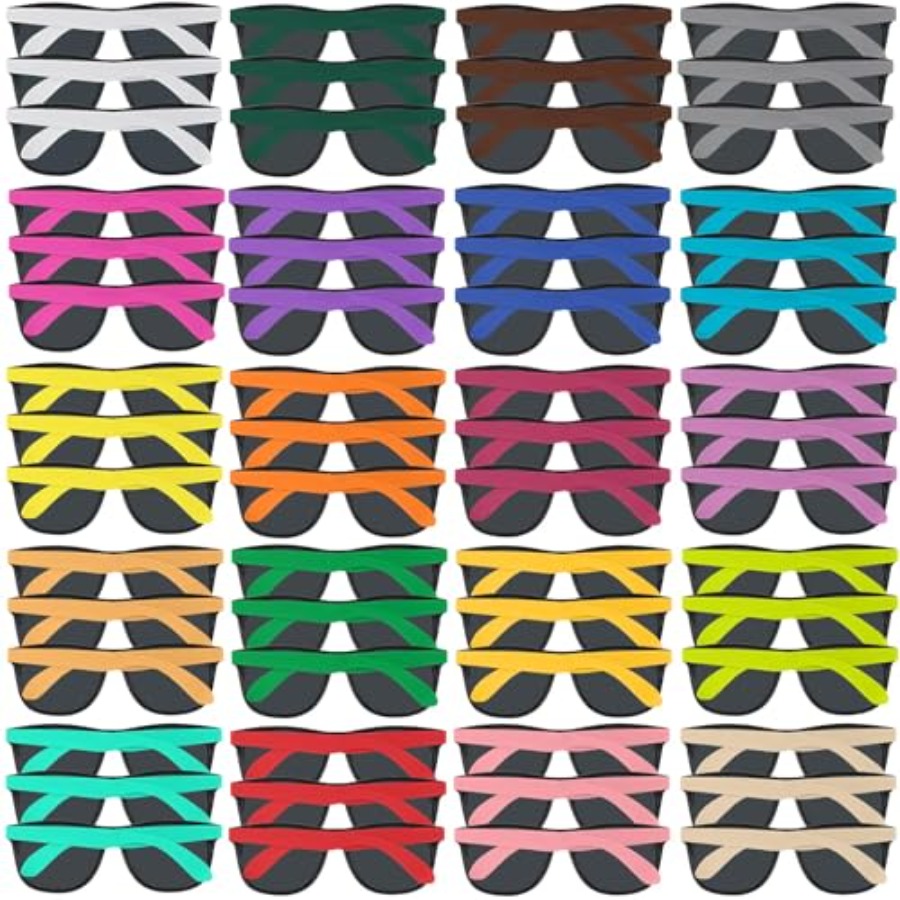 100 Pack Neon Color Sunglasses - Wedding Supply Bulk 리뷰 및 가격