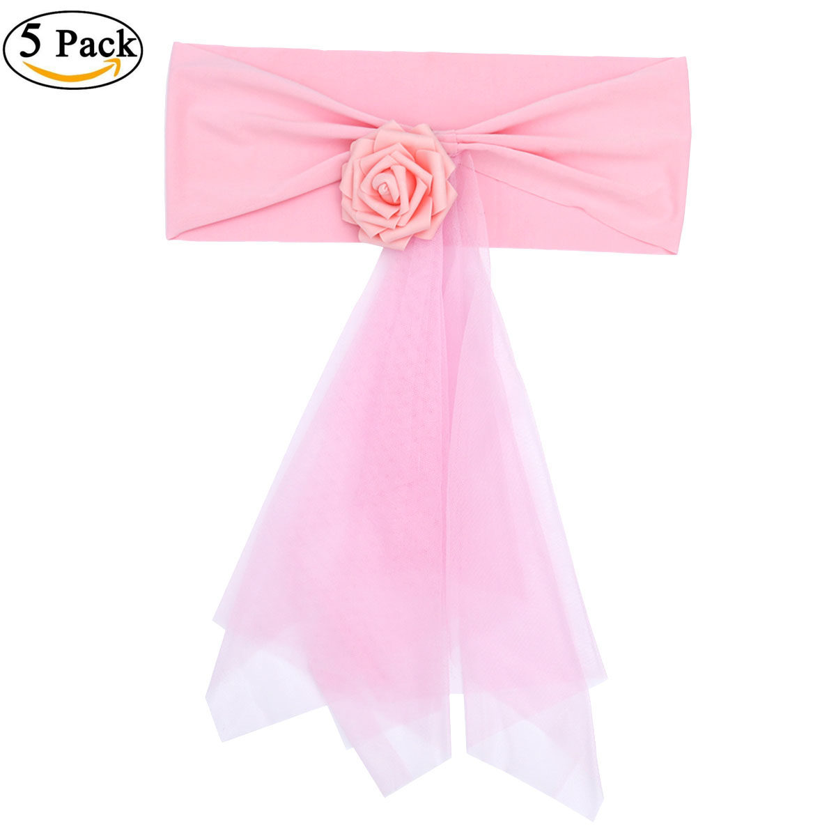 Chair Sashes for Wedding Pink  - Chair Sash Organza 리뷰 및 가격