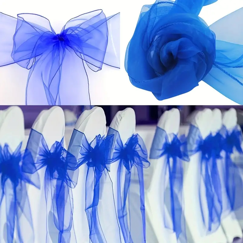 100-10PCS Wedding Chair Decora - Chair Sash Organza 리뷰 및 가격