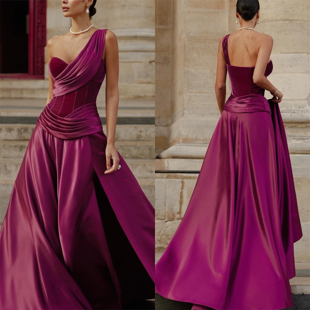 Elegant One Shoulder A Line Ev - Wedding Qb 리뷰 및 가격