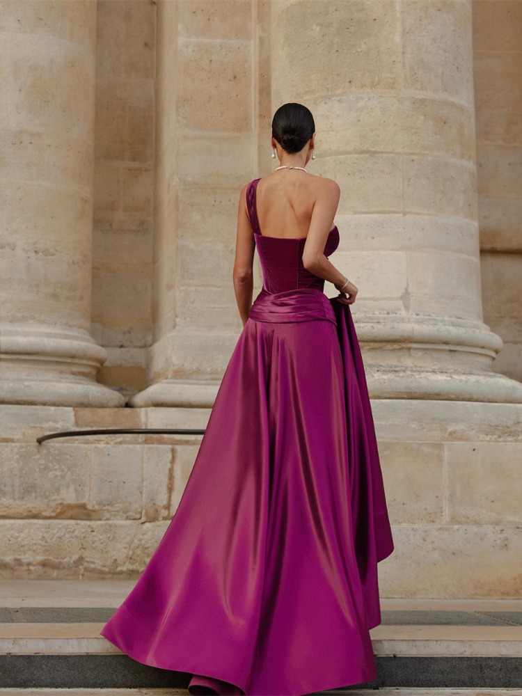Elegant One Shoulder A Line Ev - Wedding Qb 리뷰 및 가격