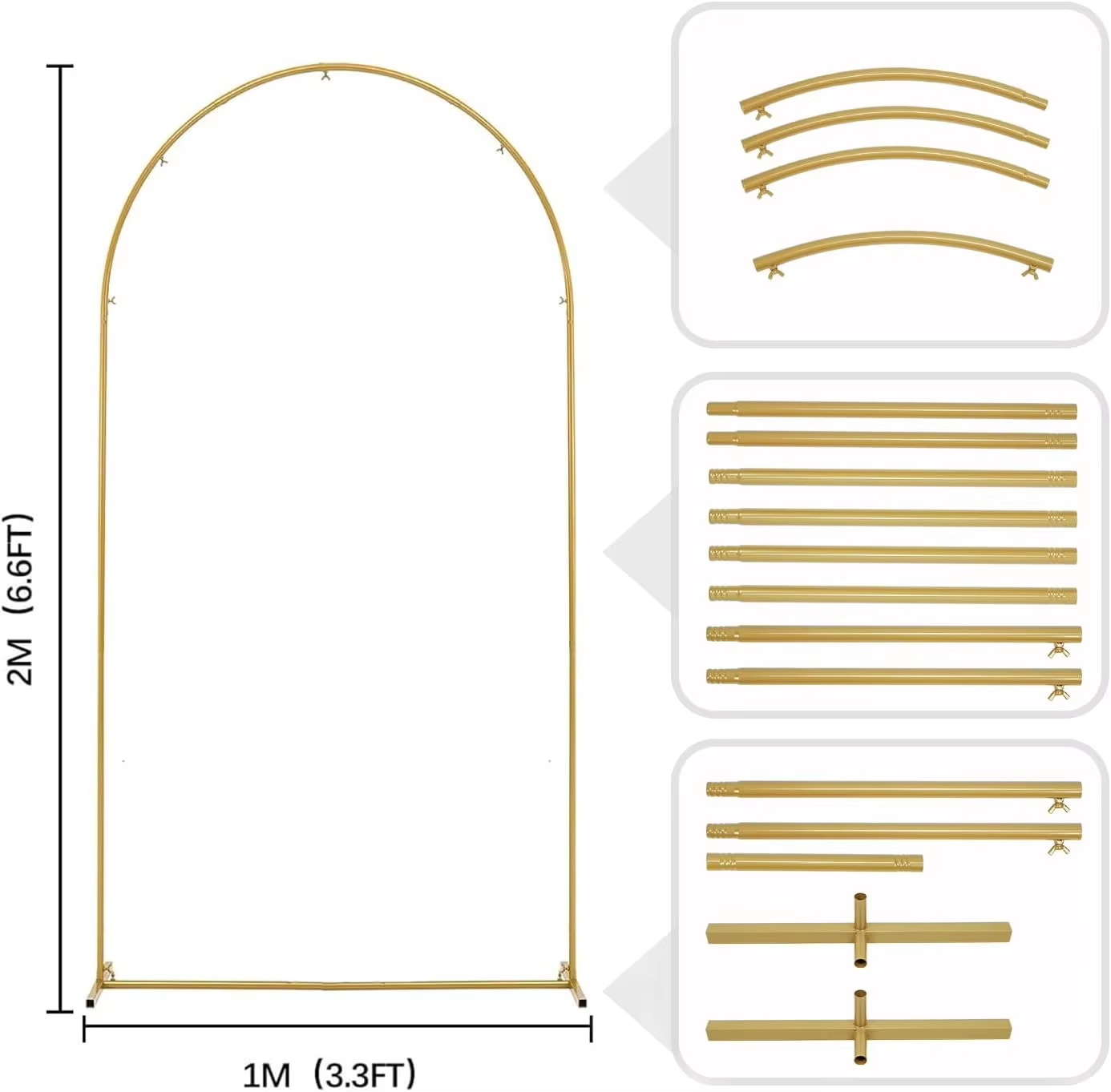 Metal Gold Wedding Arch Stand  - Wedding Support 리뷰 및 가격