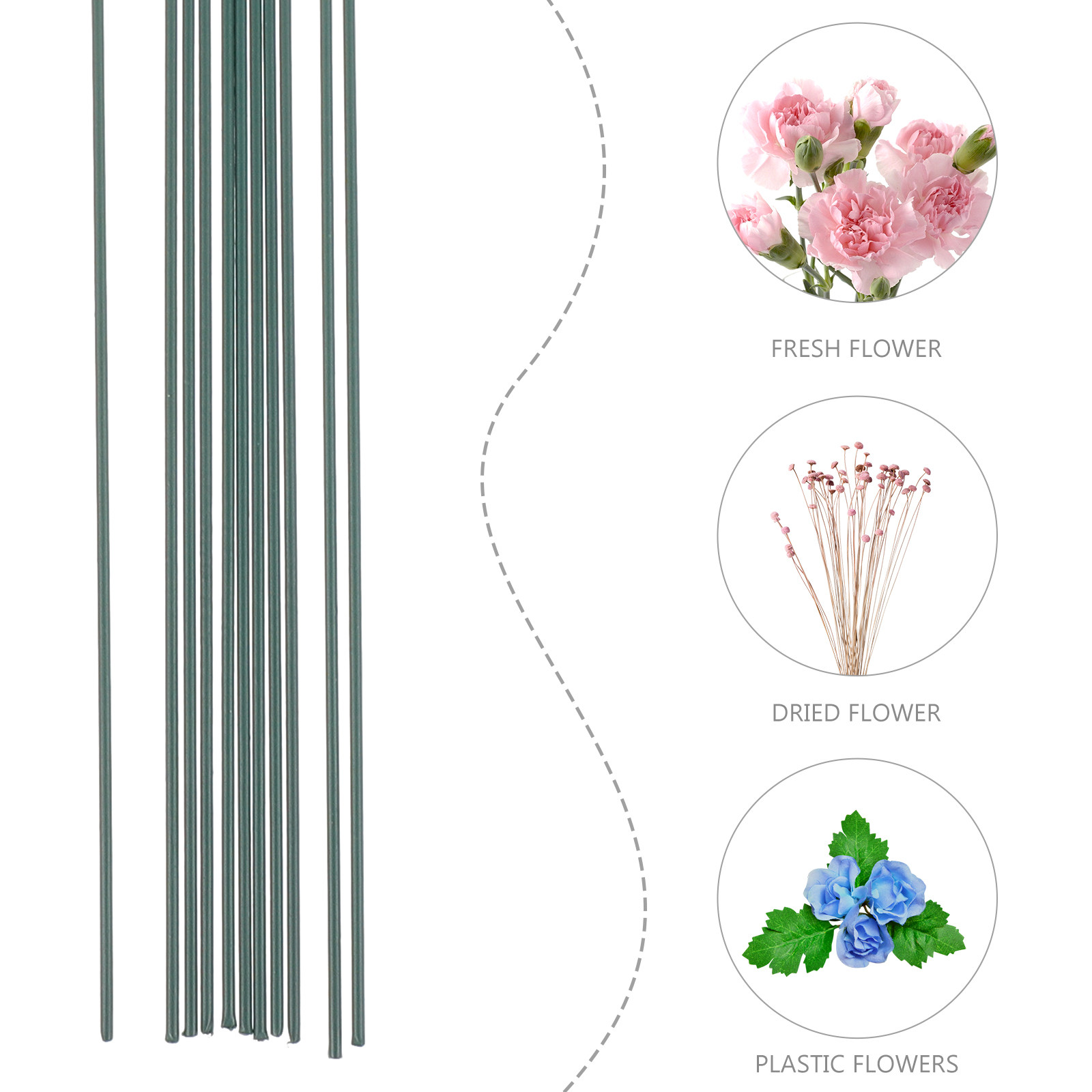 11Pcs DIY Flower Stems Plastic - Wedding Support 리뷰 및 가격