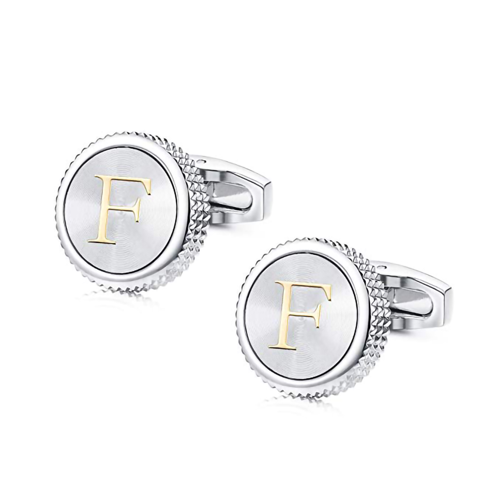 Round 26 Letters A-Z Cufflinks - Wedding Z 리뷰 및 가격