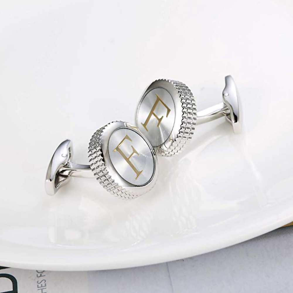 Round 26 Letters A-Z Cufflinks - Wedding Z 리뷰 및 가격