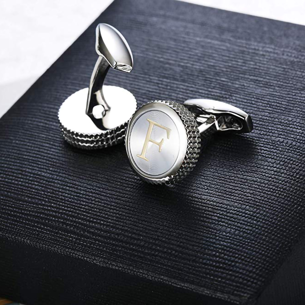 Round 26 Letters A-Z Cufflinks - Wedding Z 리뷰 및 가격
