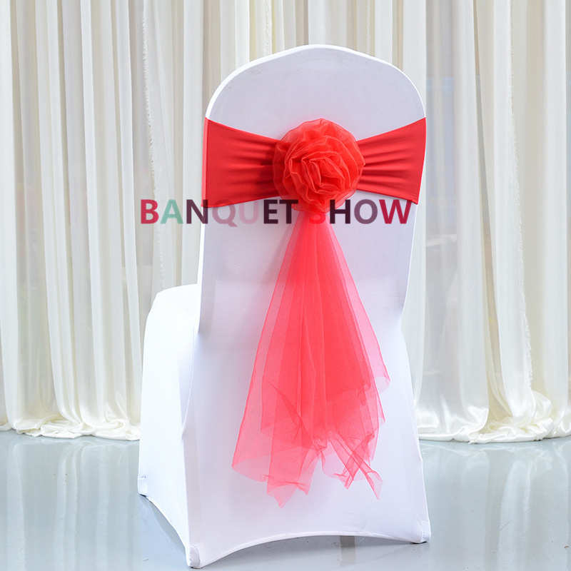 Wedding Banquet Stretch Chair  - Chair Sash Organza 리뷰 및 가격