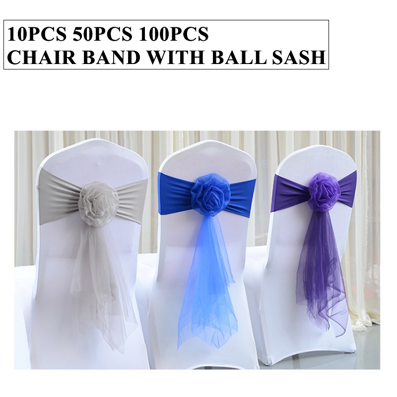Wedding Banquet Stretch Chair  - Chair Sash Organza 리뷰 및 가격