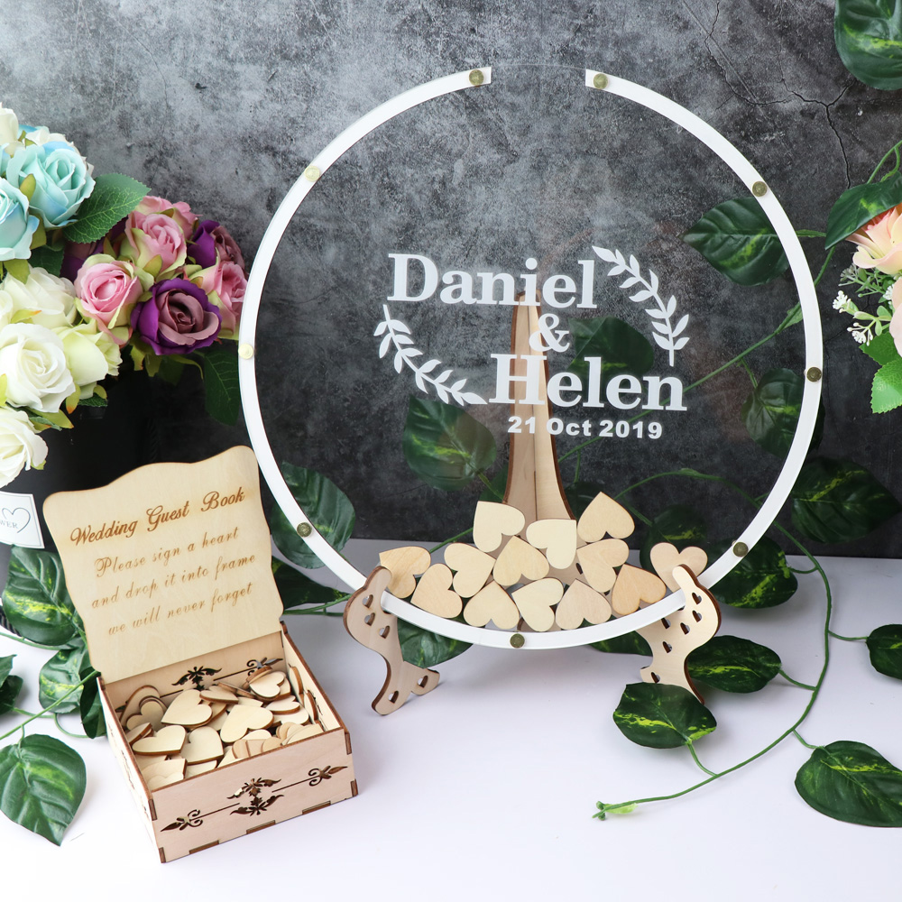 Personalized Acrylic round wed - Personalized Guest Book 리뷰 및 가격