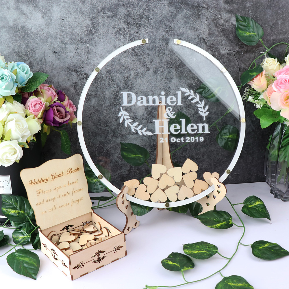 Personalized Acrylic round wed - Personalized Guest Book 리뷰 및 가격