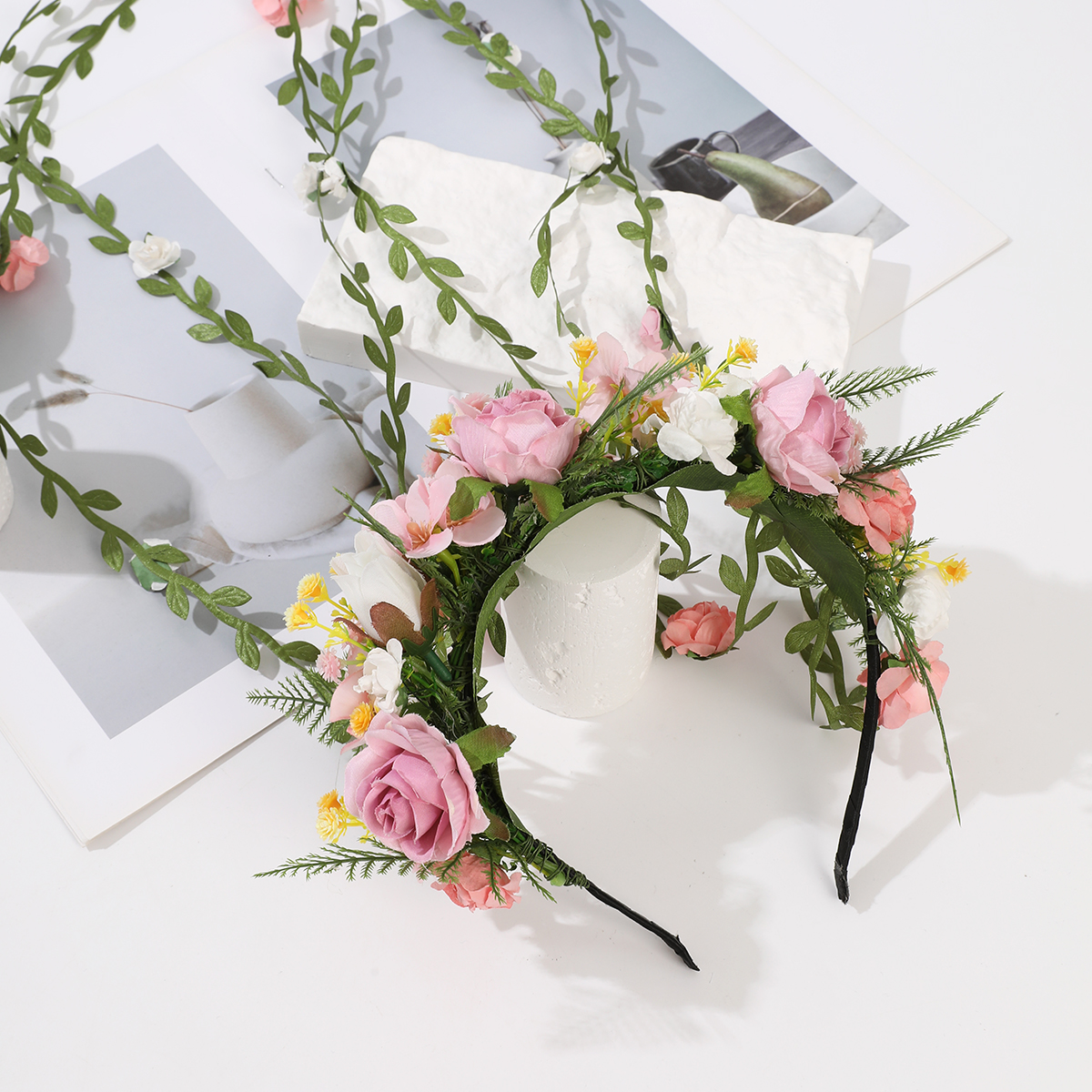 1pc Bohemian Rattan Flower Vin - Wedding Arch Flower 리뷰 및 가격