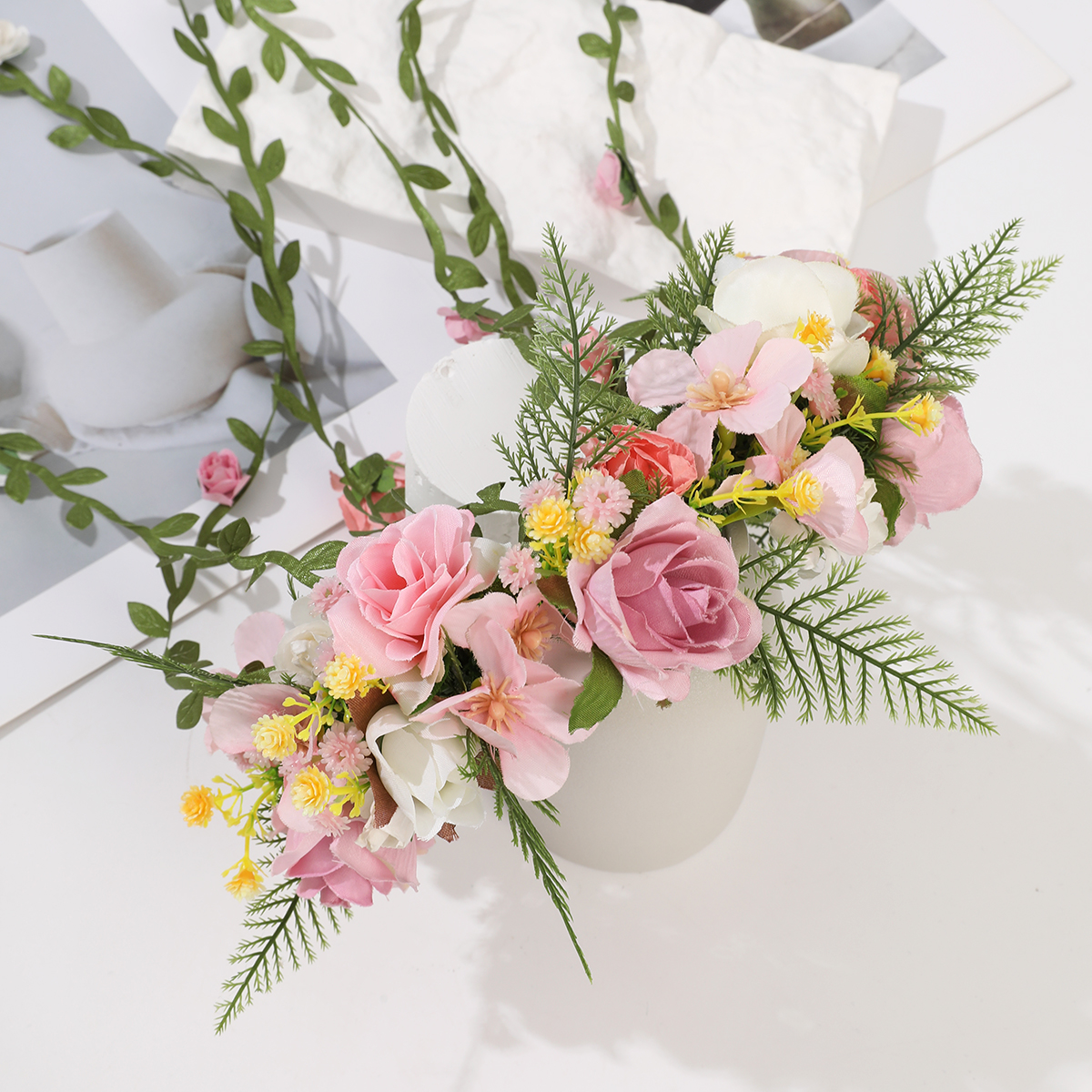 1pc Bohemian Rattan Flower Vin - Wedding Arch Flower 리뷰 및 가격