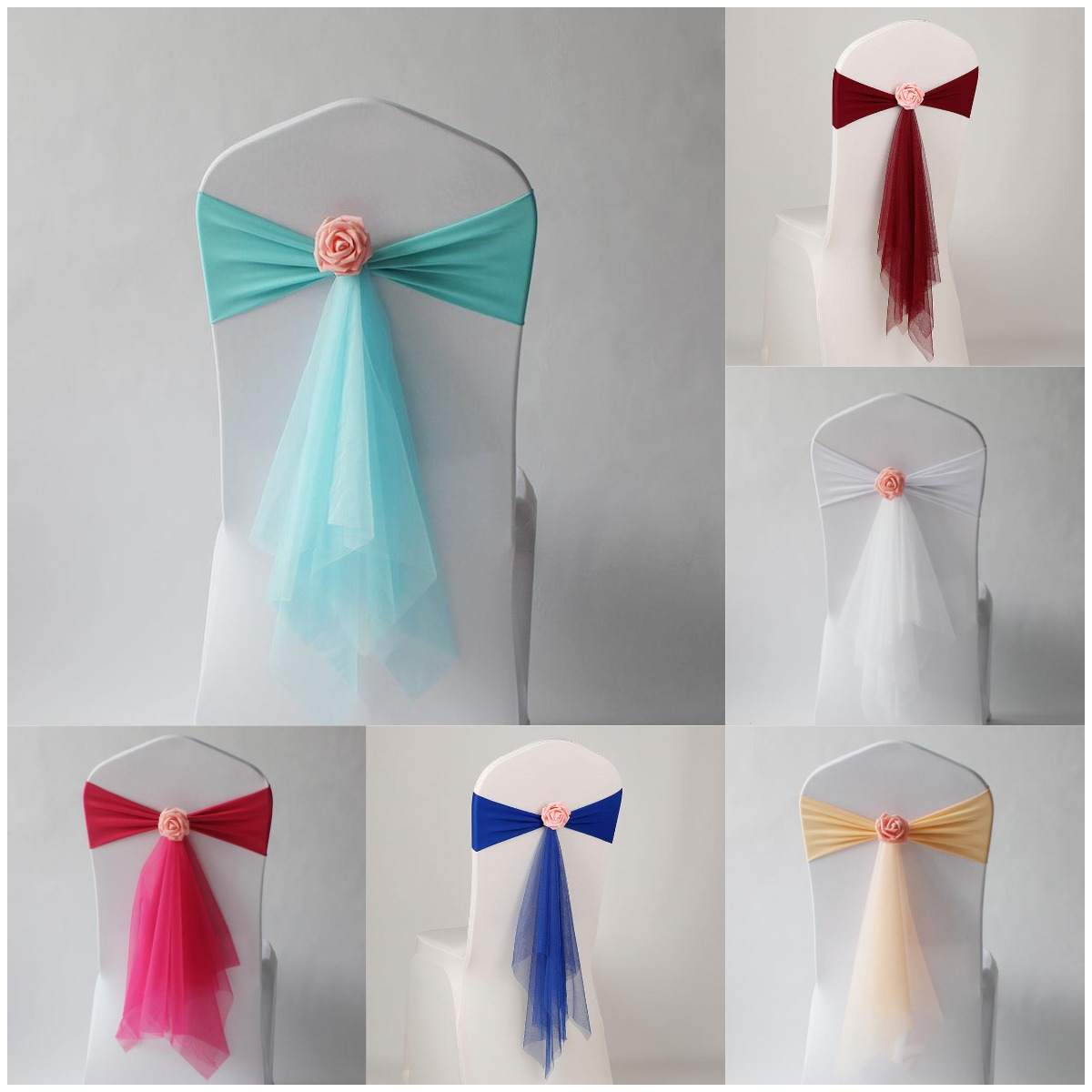 Wedding Decoration Spandex Cha - Chair Sash Organza 리뷰 및 가격