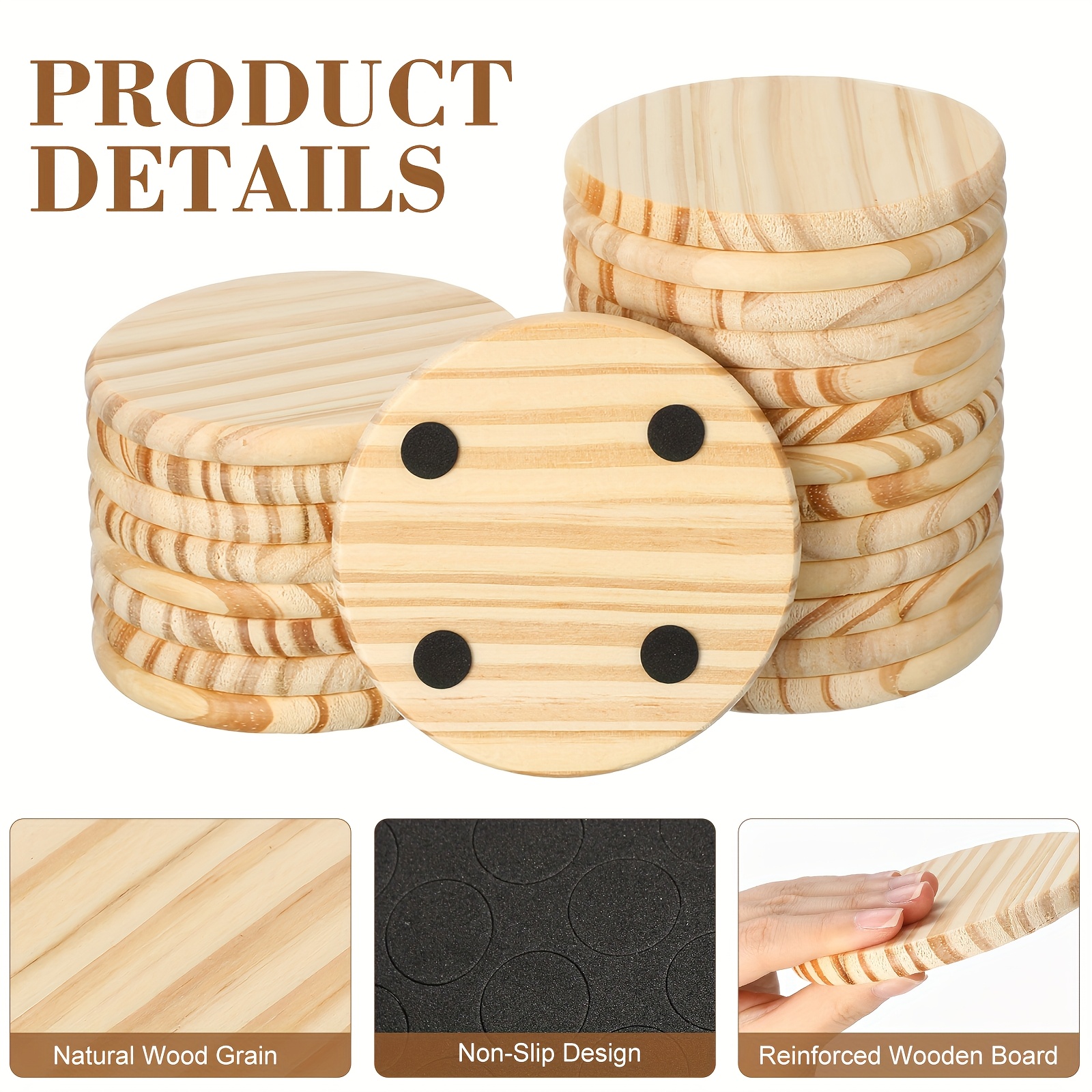 72pcs Unfinished Wood Coasters - Wedding Supply Bulk 리뷰 및 가격