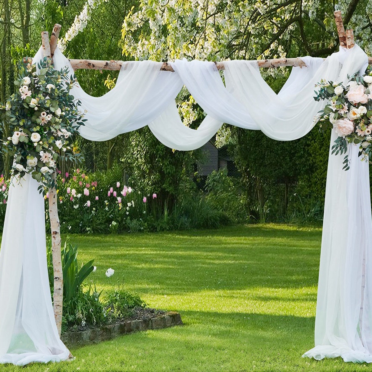 Wedding Organza Tulle Yarn Cry - Chair Sash Organza 리뷰 및 가격