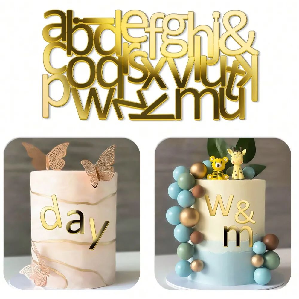 1set Golden Mirror Acrylic A-Z - Wedding Z 리뷰 및 가격