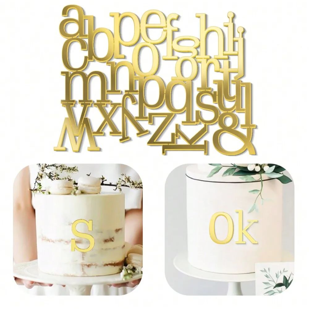 1set Golden Mirror Acrylic A-Z - Wedding Z 리뷰 및 가격