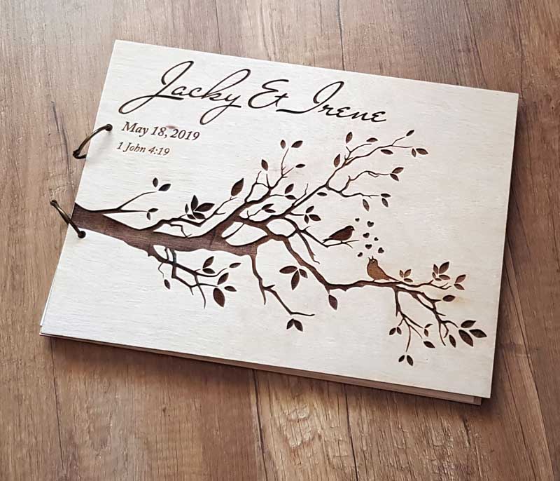 Personalized Engraved  Wooden  - Personalized Guest Book 리뷰 및 가격