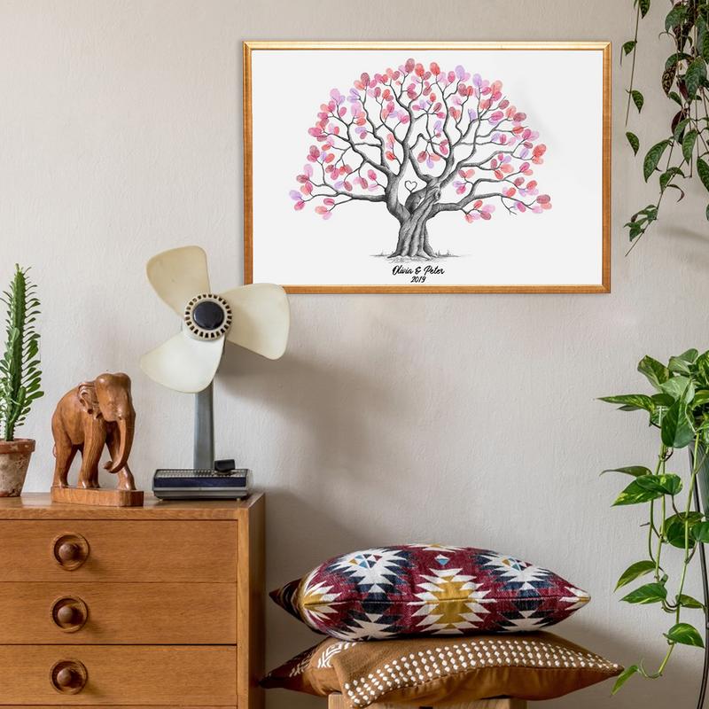 Fingerprint Tree Wedding Gradu - Personalized Guest Book 리뷰 및 가격