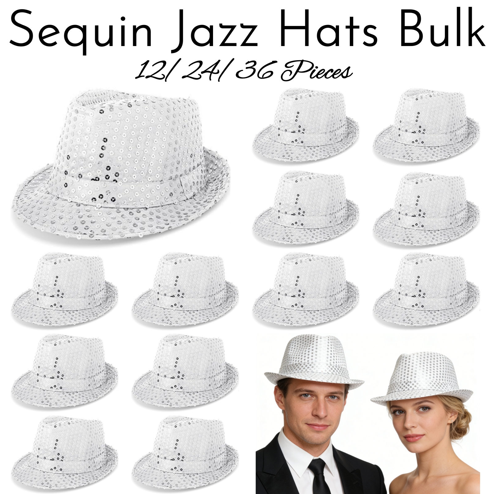 12-36Pcs Sequin Hats Bulk Glit - Wedding Supply Bulk 리뷰 및 가격