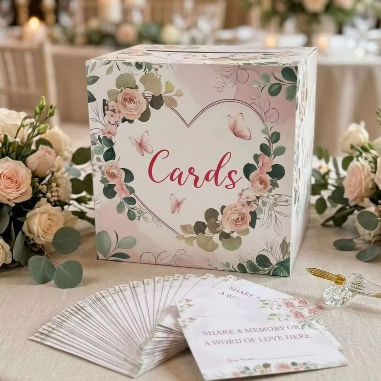 White Floral Wedding Card Box  - Wedding Supply.Box 리뷰 및 가격