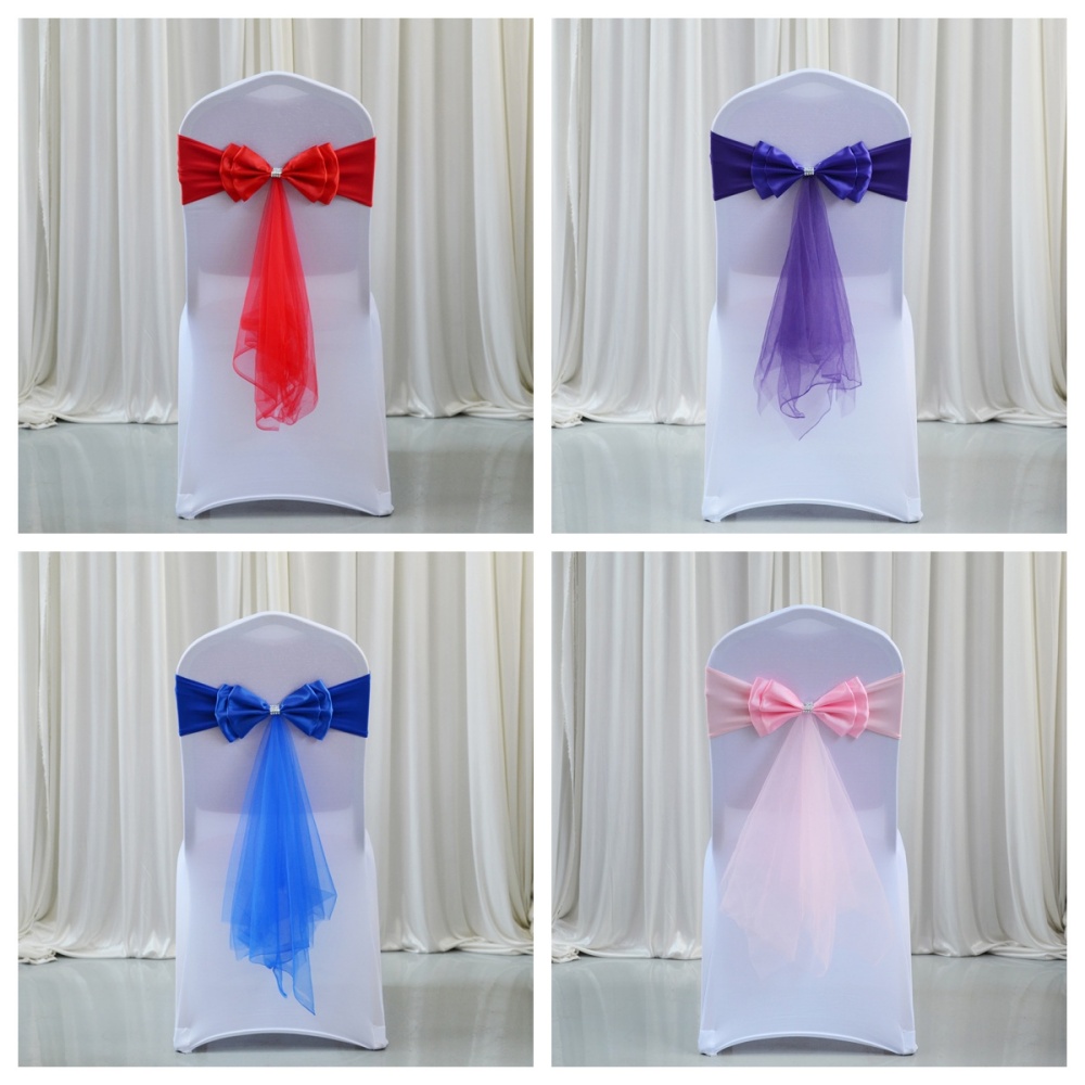 Stretch Bow Knot Customizable  - Chair Sash Organza 리뷰 및 가격