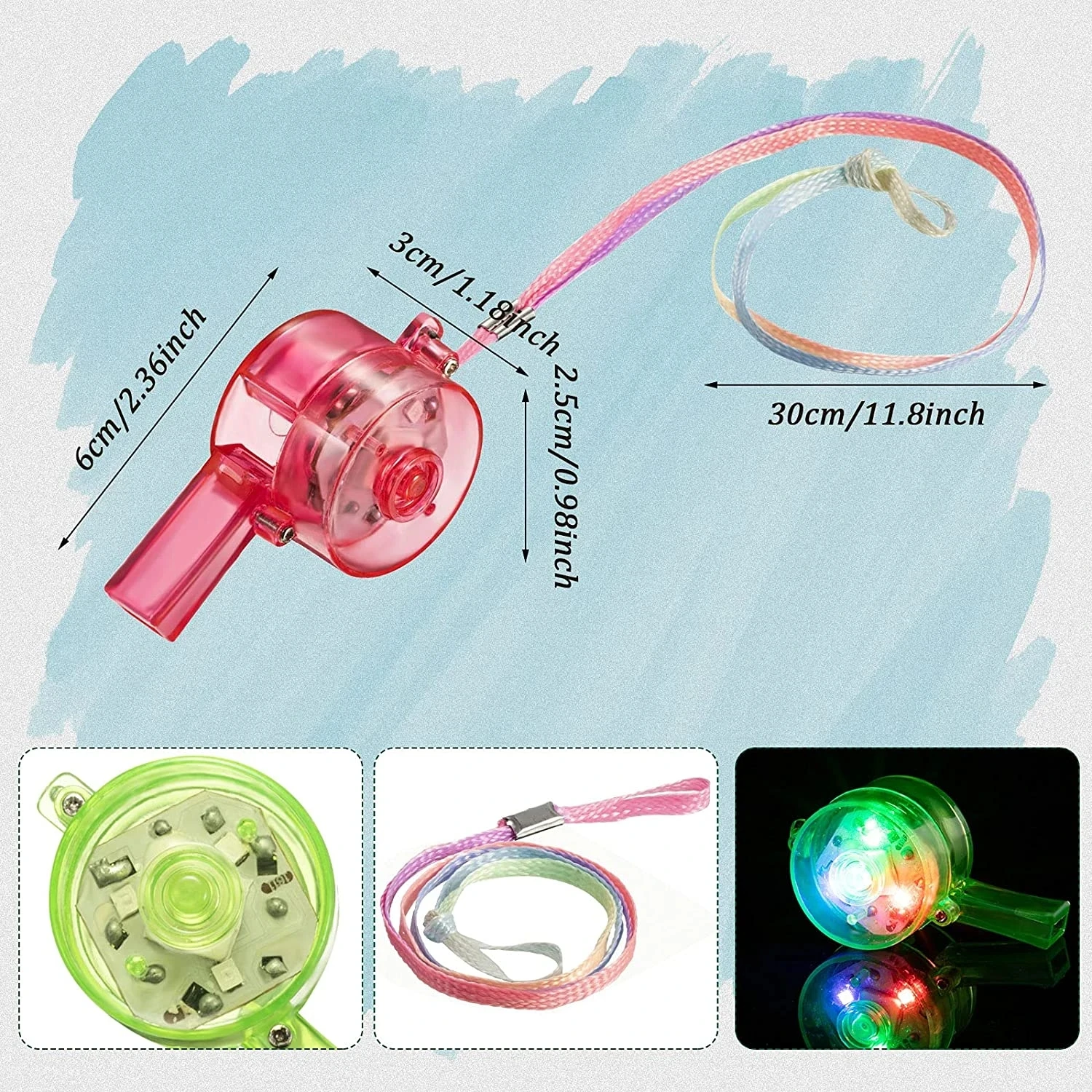 LED Light Up Whistle Glow Whis - Wedding Supply Bulk 리뷰 및 가격