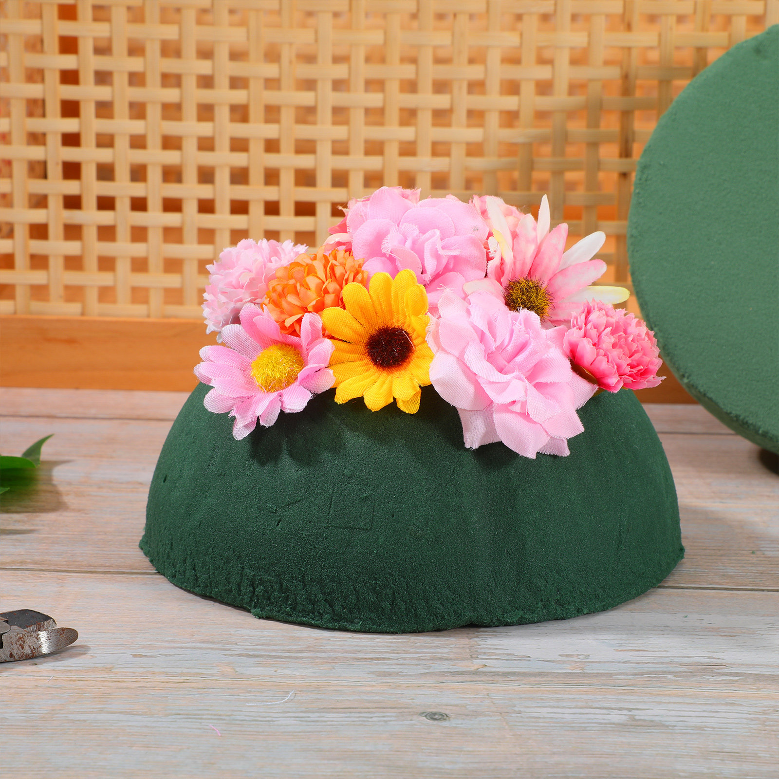 2Pcs Green Floral Foam Half Ba - Wedding Arch Flower 리뷰 및 가격