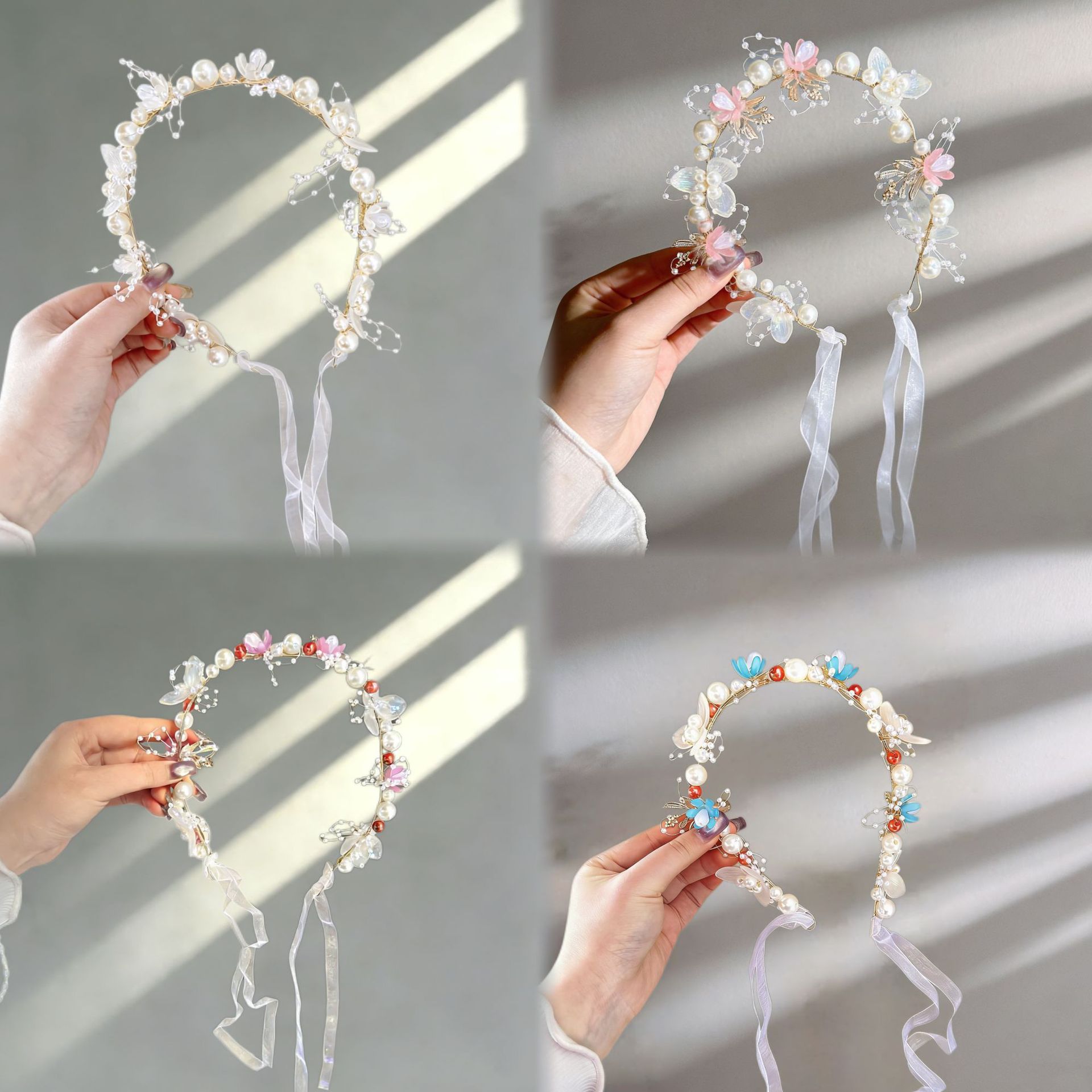 Pearl Flower Headband Bridal W - Wedding Arch Flower 리뷰 및 가격