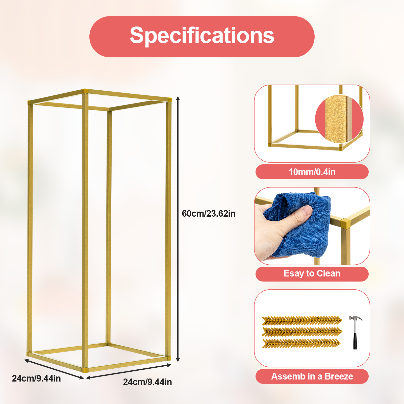 Flower Stand, 10-Pack Square W - Wedding Support 리뷰 및 가격