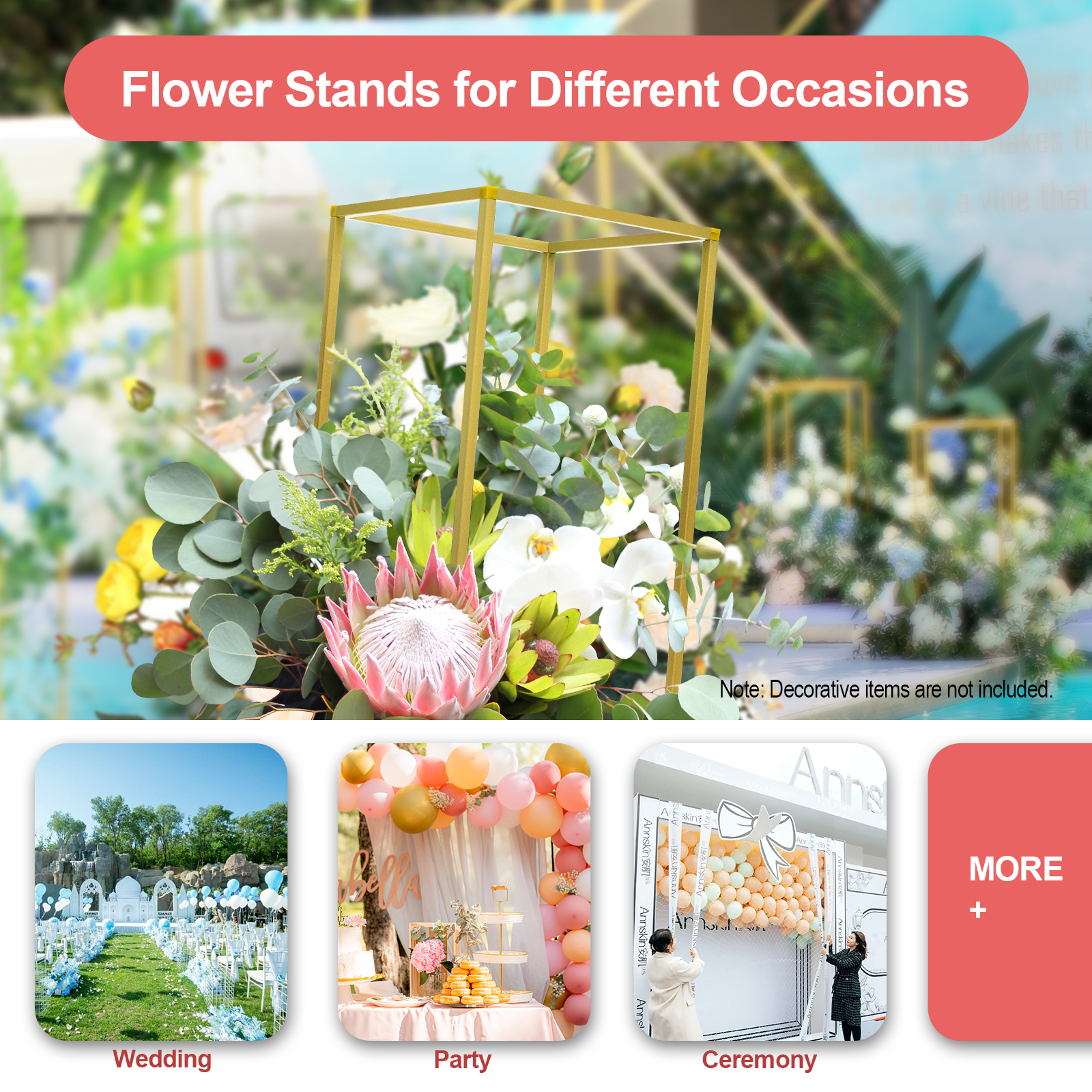 Flower Stand, 10-Pack Square W - Wedding Support 리뷰 및 가격