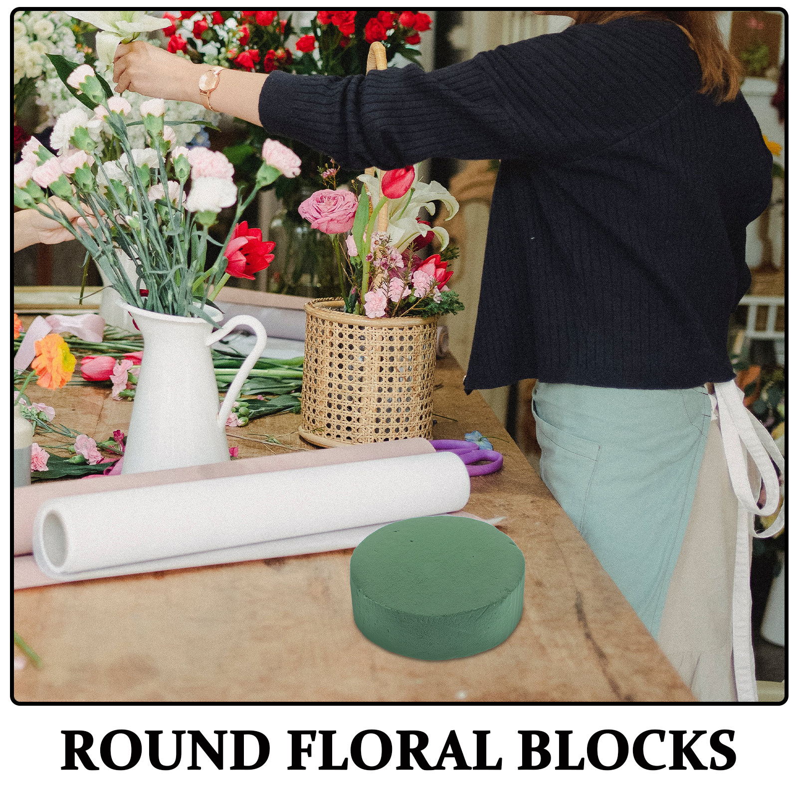 6Pcs Round Floral Foam 4.5 Inc - Wedding Support 리뷰 및 가격