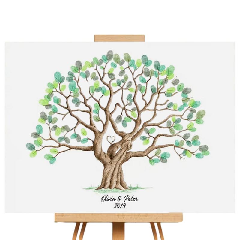 Wedding Fingerprint Tree Paint - Personalized Guest Book 리뷰 및 가격