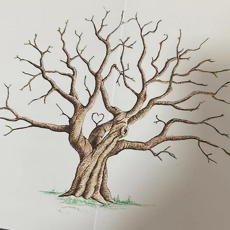 Wedding Fingerprint Tree Paint - Personalized Guest Book 리뷰 및 가격