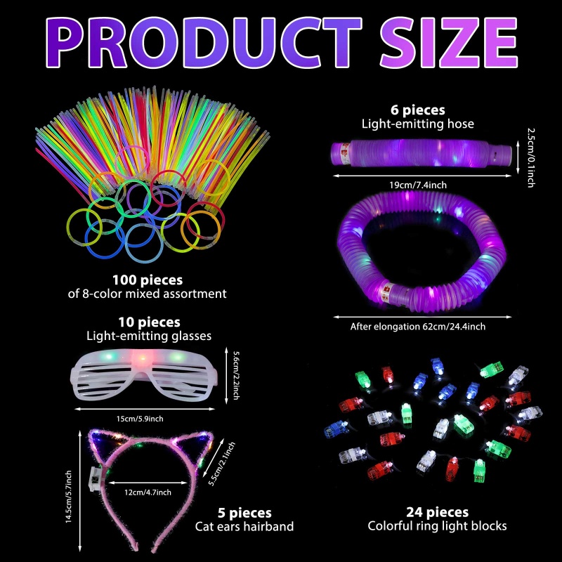 145PCS Glow in The Dark Party  - Wedding Supply Bulk 리뷰 및 가격