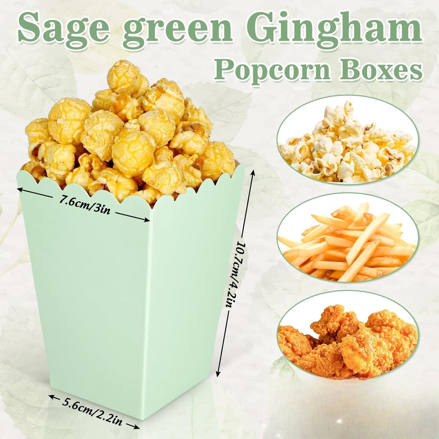 12 pcs  Sage Green Mini Popcor - Wedding Supply.Box 리뷰 및 가격