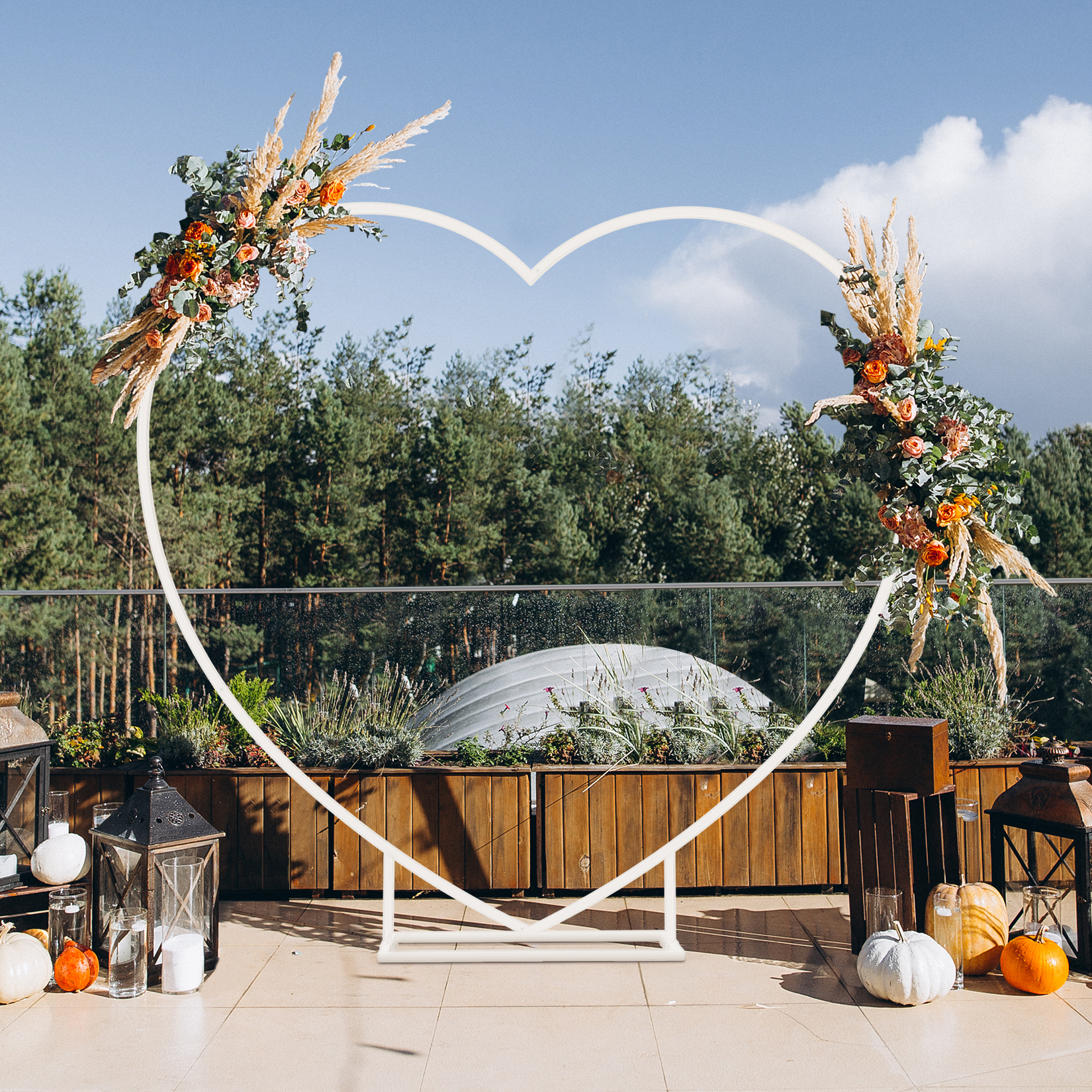 Heart Shaped White Metal Ballo - Wedding Support 리뷰 및 가격