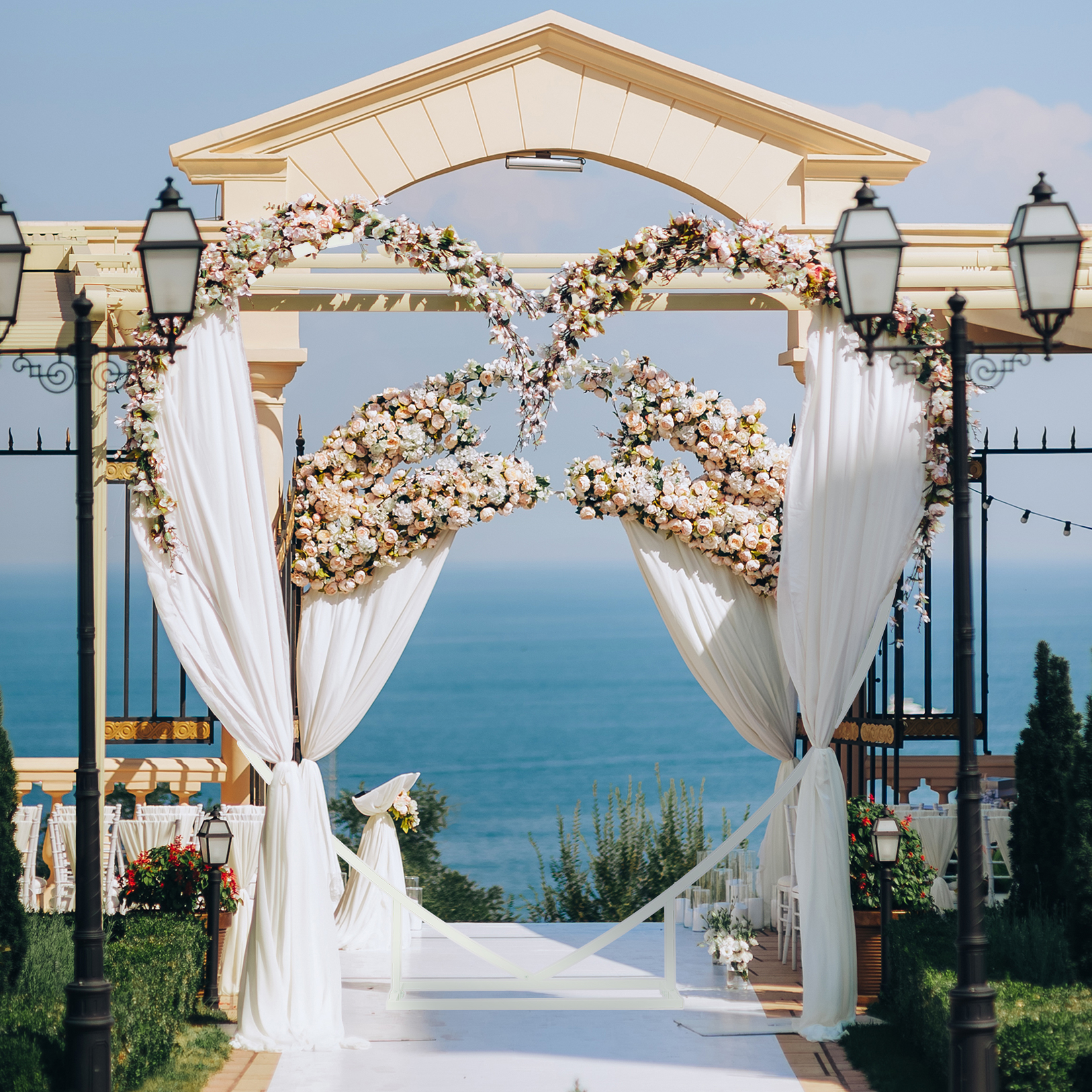 Heart Shaped White Metal Ballo - Wedding Support 리뷰 및 가격