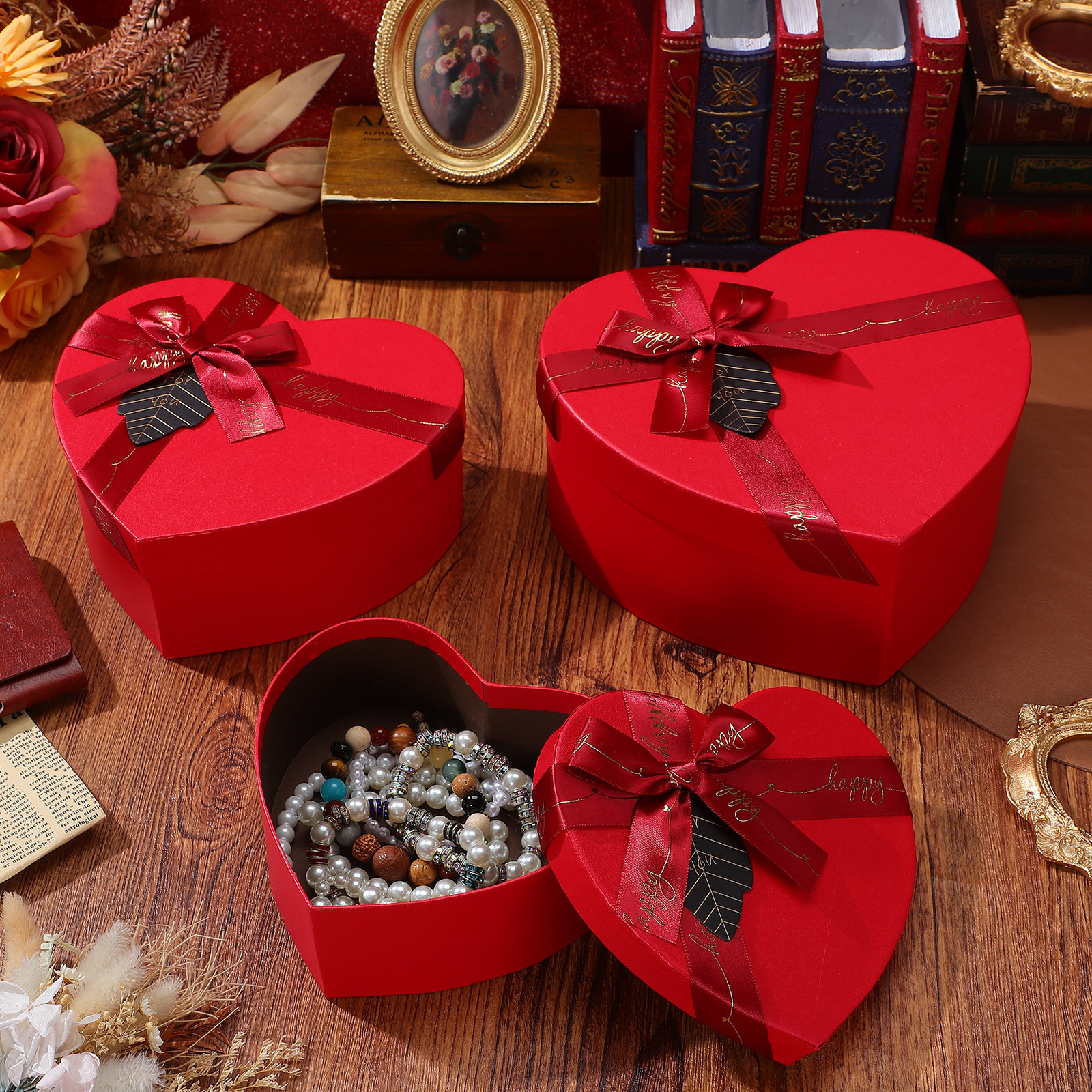 3Pcs Heart Gift Box Stylish Ro - Wedding Solution 리뷰 및 가격