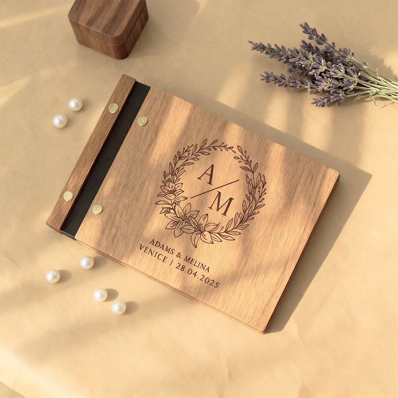 Personalized Wooden Wedding Gu - Personalized Guest Book 리뷰 및 가격