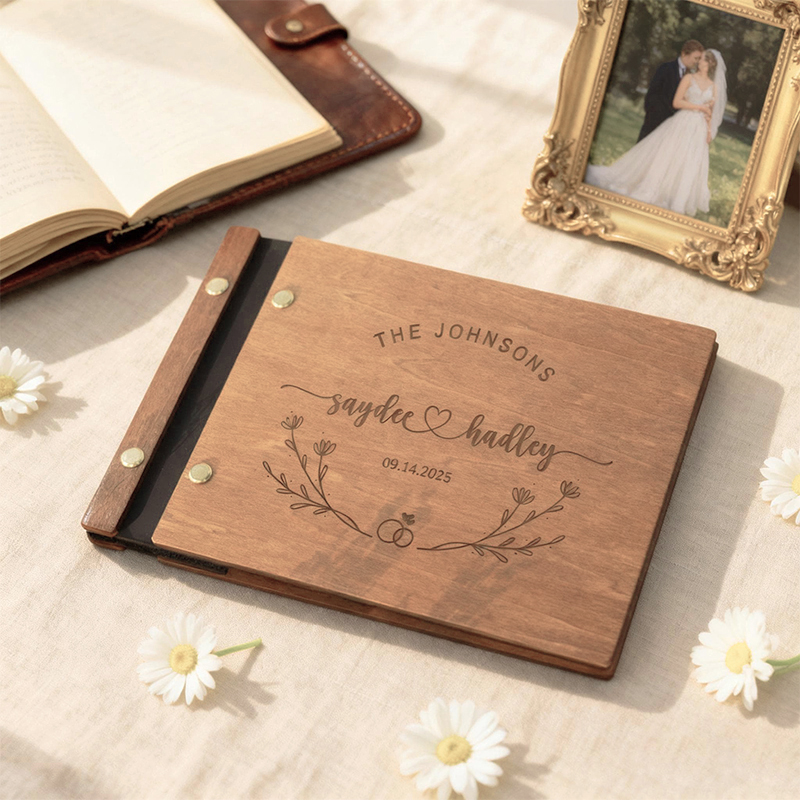 Personalized Wooden Wedding Gu - Personalized Guest Book 리뷰 및 가격