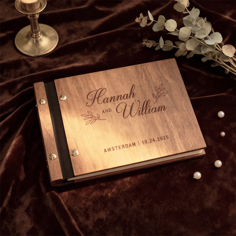 Personalized Wooden Wedding Gu - Personalized Guest Book 리뷰 및 가격