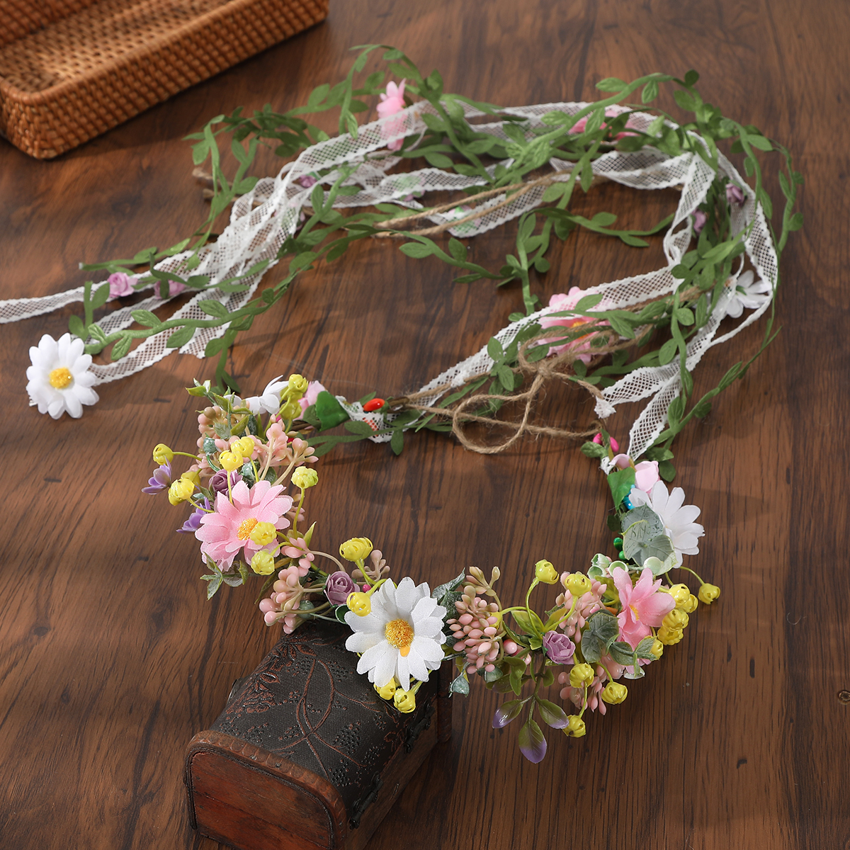Retro Bohemia Flower Hair Crow - Wedding Arch Flower 리뷰 및 가격